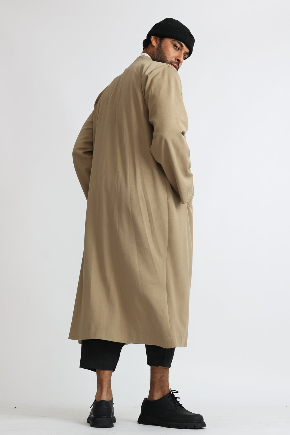 Cloak Overcoat: Beige