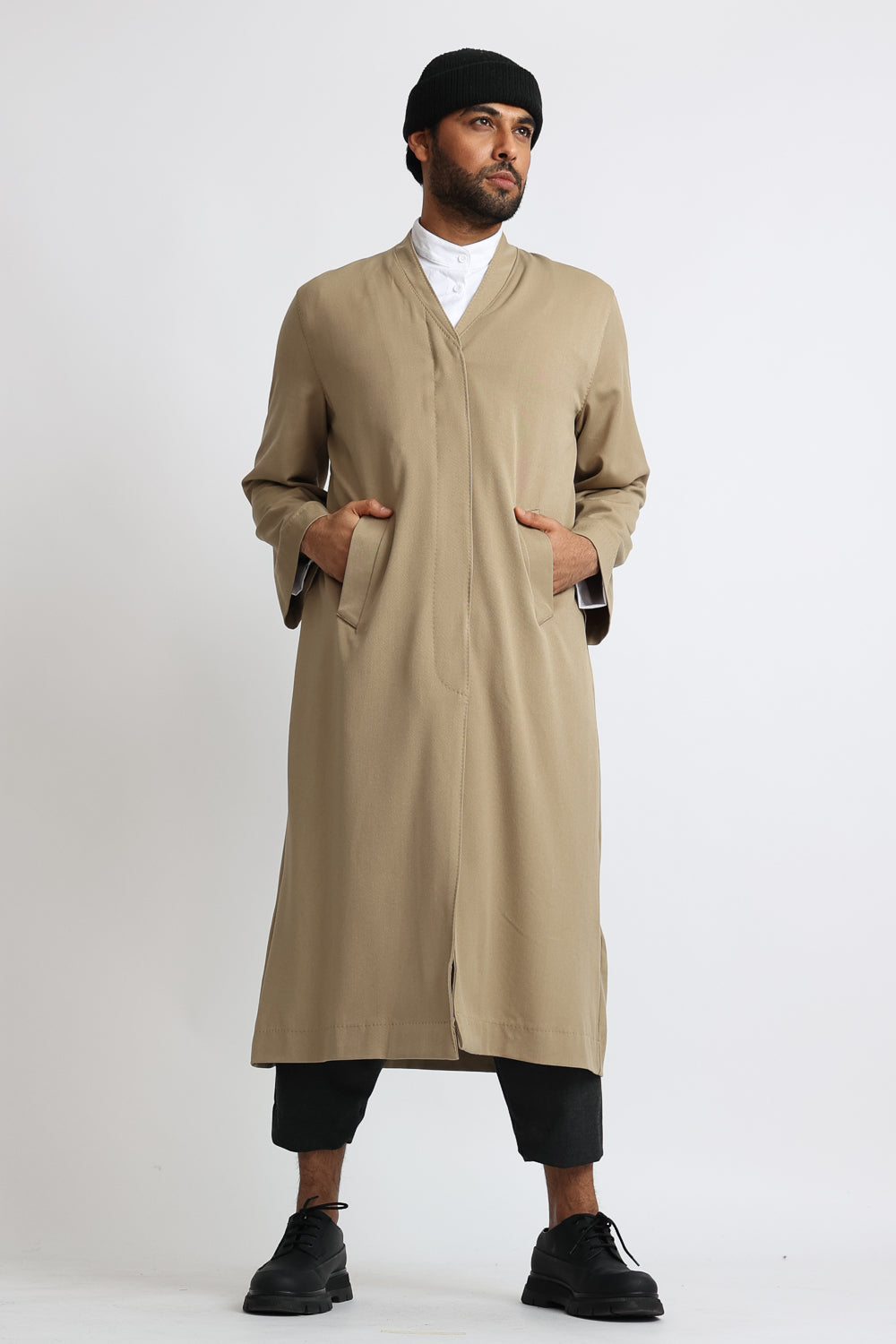 Cloak Overcoat: Beige