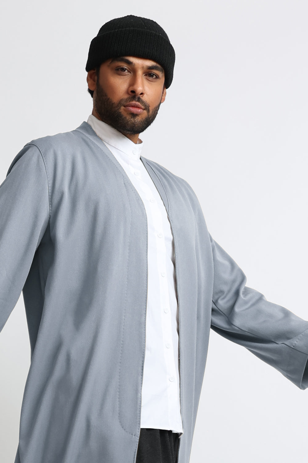 Cloak Overcoat: Light Grey