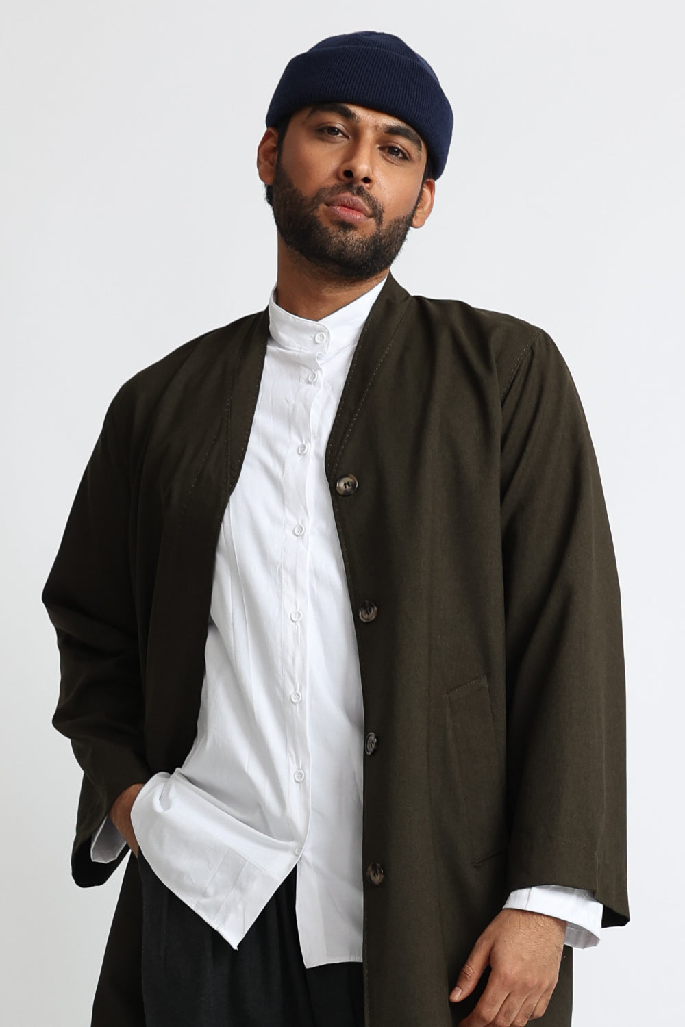 Cloak Overcoat: Olive Green