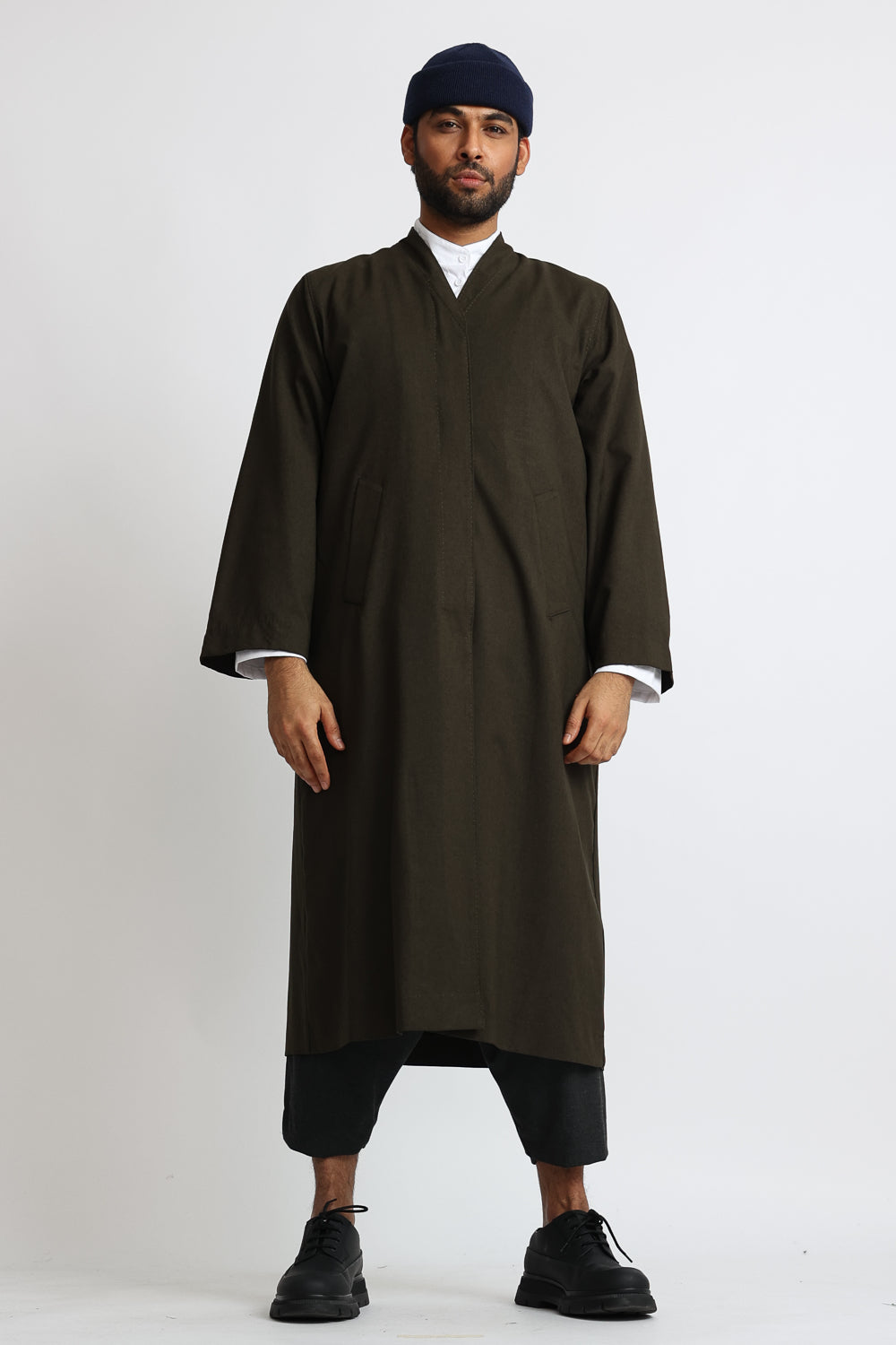 Cloak Overcoat: Olive Green